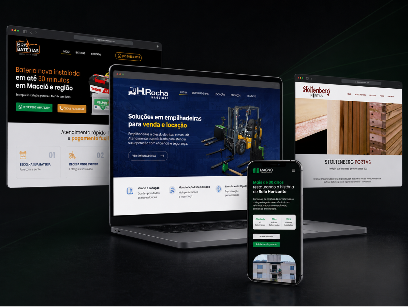Projetos de sites desenvolvidos pela Ituponet Agência Digital